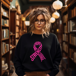 Cancer Ribbon Crewneck Sweatshirt