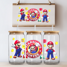 Load image into Gallery viewer, &quot;Starbucks Mario&quot; Can Glass - Acrylic/Plastic
