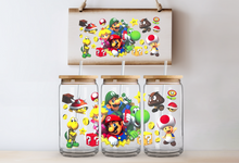 Load image into Gallery viewer, &quot;Mario &amp; Friends&quot; Can Glass - Acrylic/Plastic
